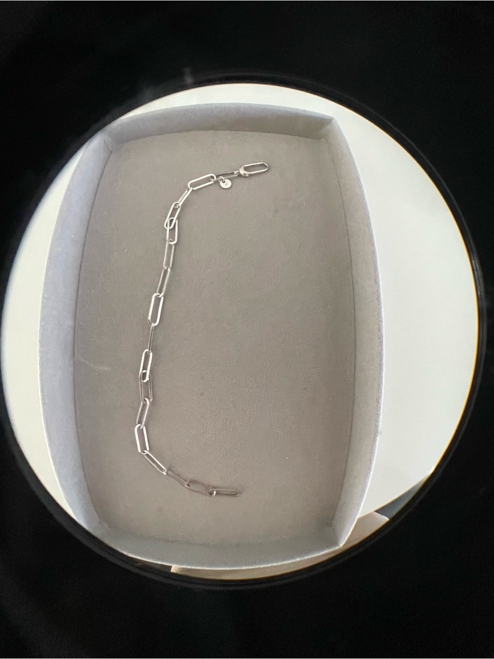 Minimalist Silver Paperclip Bracelet for Women